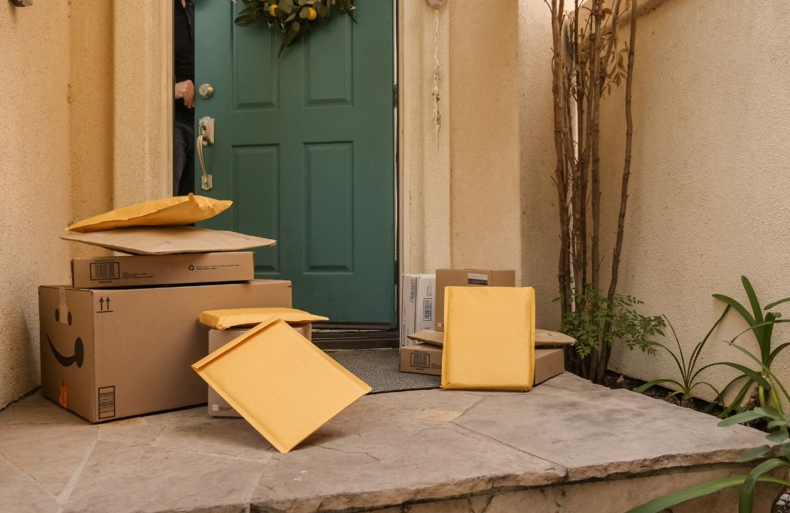 packages at front door